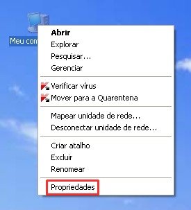 Meu Computador > Propriedades