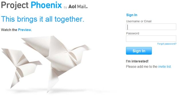 Phoenix, cliente de email da AOL.