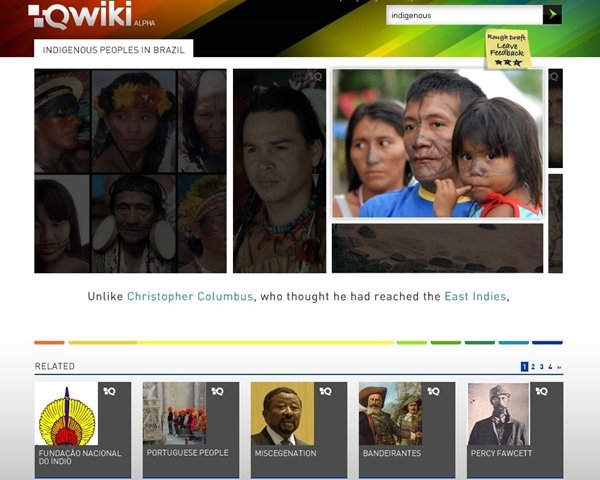 Qwiki: apresentação sobre os índios brasileiros