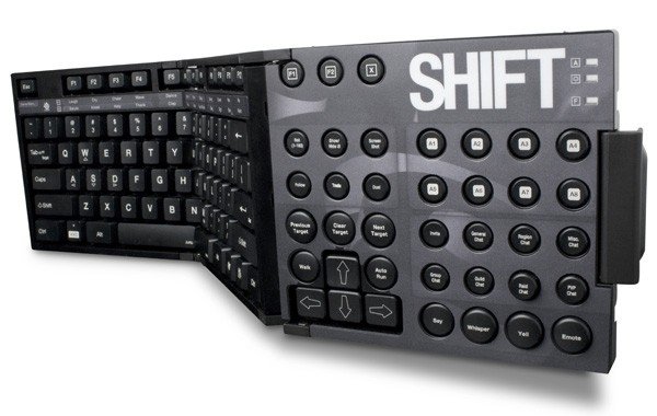 Teclado shift com teclas para jogadores de MMO