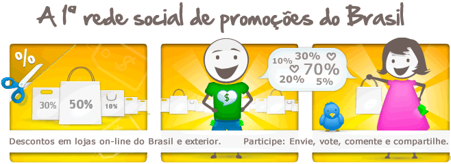 Primeira rede social de promoções do Brasil.