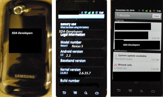 Imagens do sistema operacional no Nexus S