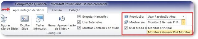 Alterando as configurações do PowerPoint