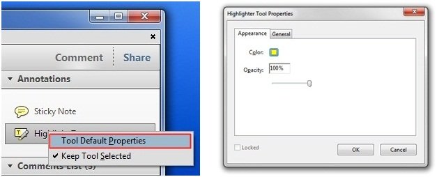 Propriedades das marcações no Adobe Reader X