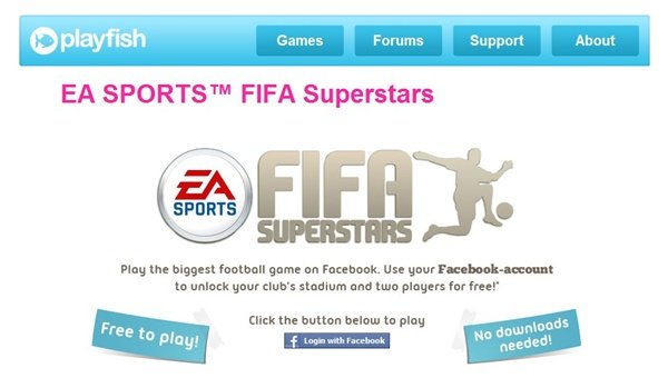 FIFA Superstars requer cadastro no Facebook