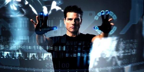 A interface gestual do filme Minority Report - A Nova Lei