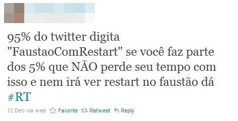 Mensagens irrelevantes poluindo a timeline