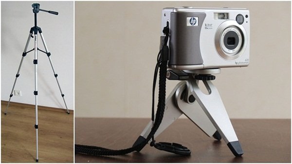 Tripés fotográficos servem tanto para câmeras profissionais como para compactas