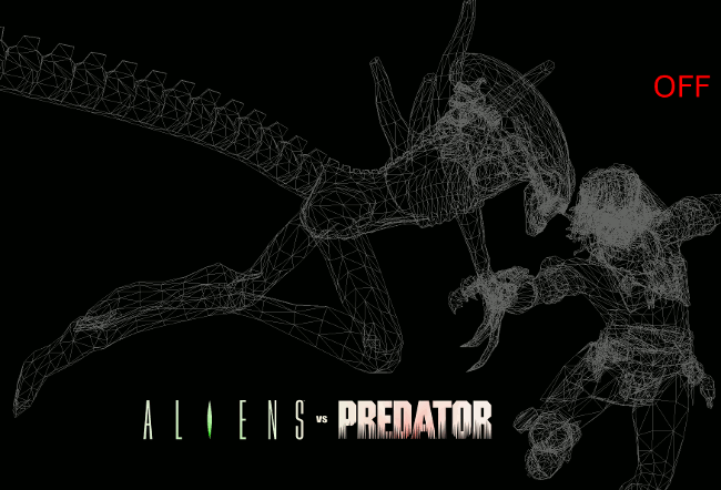 Personagem do jogo Alien vs Predator com milhares de polígonos