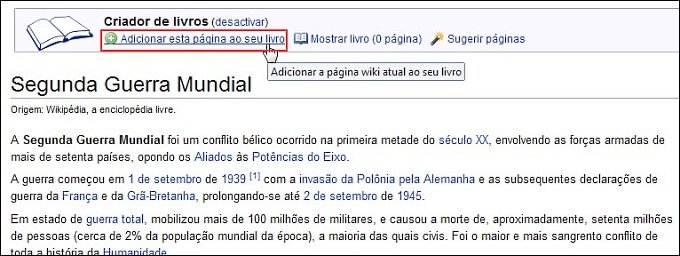 Adicionando uma página