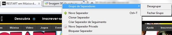 Como agrupar abas no Opera 11 