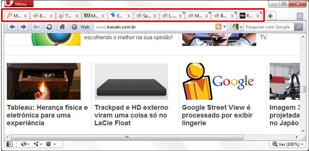 Como agrupar abas no Opera 11 