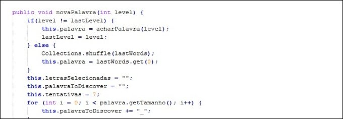 Exemplo de código em Java