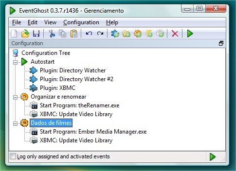 Configurando o EventGhost.