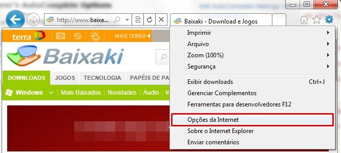 Como editar o recurso “Autocompletar” do Internet Explorer