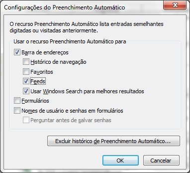 Como editar o recurso “Autocompletar” do Internet Explorer