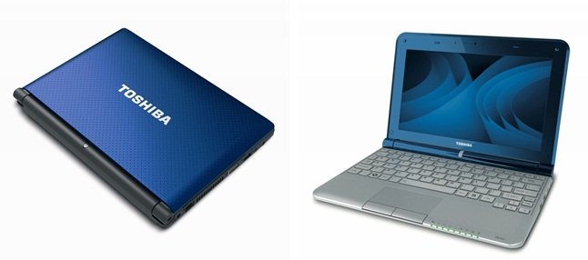 Novos netbooks da Toshiba anunciados na CES 2011. Fotos: Divulgação