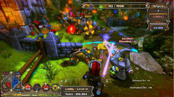Dungeon Defenders, game que foi demonstrado na apresentação