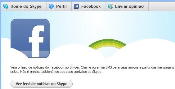 Skype, agora integrado com o Facebook.