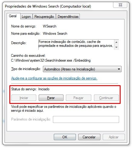 Configurando Windows Search