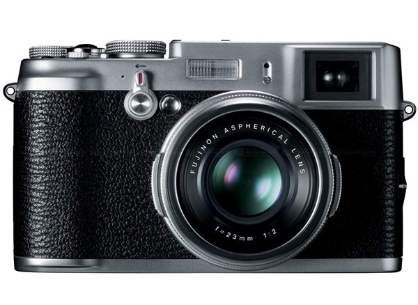 Câmera da Fujifilm com visor híbrido.