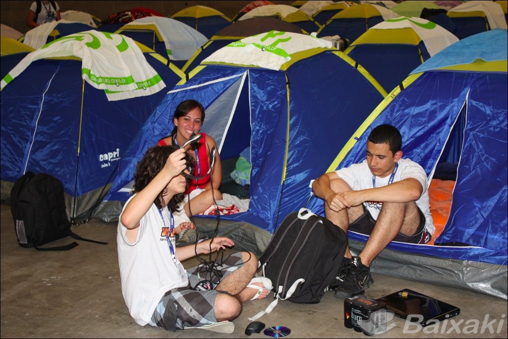 Área de acampamento dos campuseiros