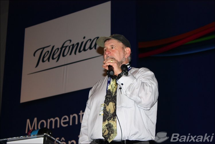 Marco Comberiate, durante palestra na Campus Party