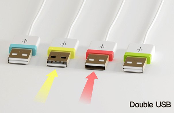 Conecte o USB dos dois lados