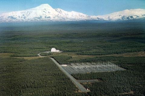 Visão aérea do HAARP