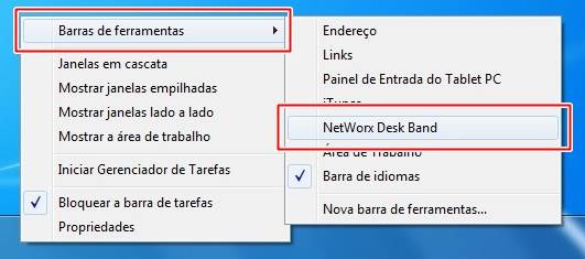 Ative o gadget do NetWorx para Windows 7.