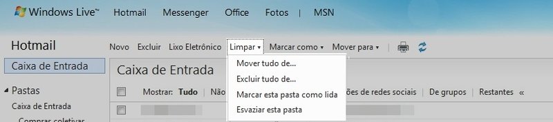 Ferramenta Limpar do Hotmail