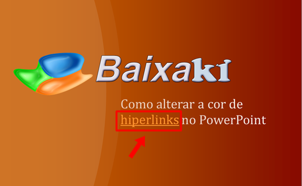 Edição de cor para hiperlinks.