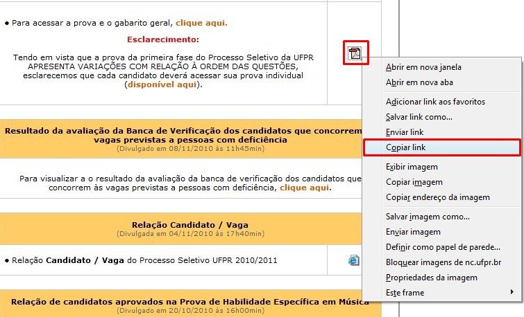 Selecione uma URL com link direto para o arquivo que será armazenado.