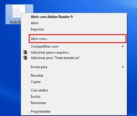 Selecione Abrir com