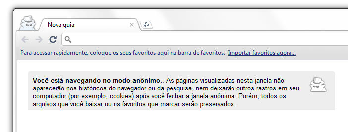 Navegação Anônima no Google Chrome