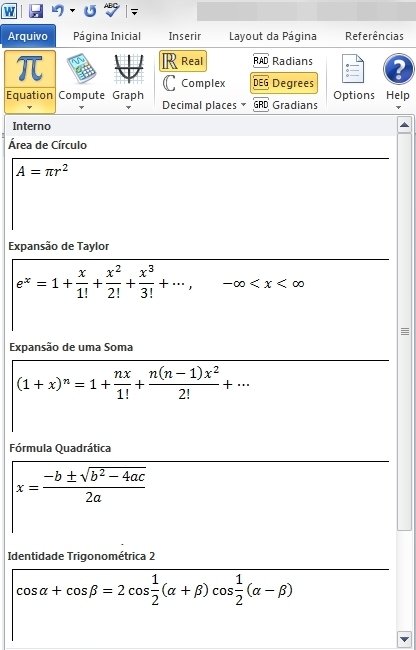 Inserir símbolos matemáticos - Suporte da Microsoft