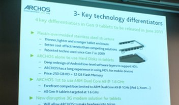 Archos apresenta tablet com configurações arrasadoras