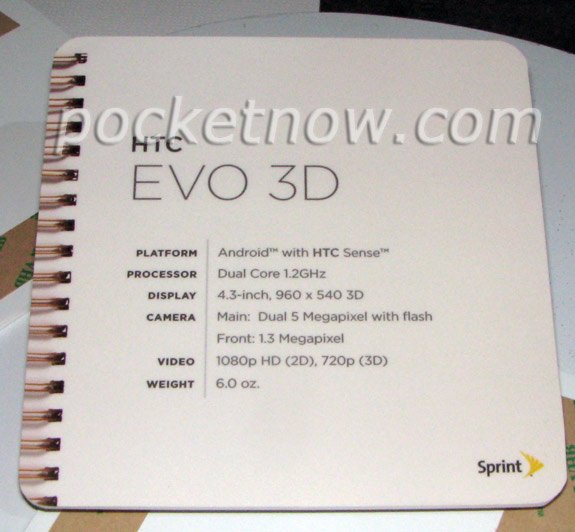 Especificações do HTC EVO 3D