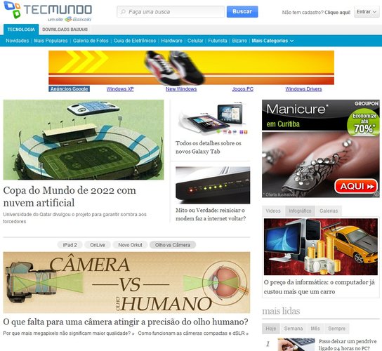 Conheça o novo site Tecmundo