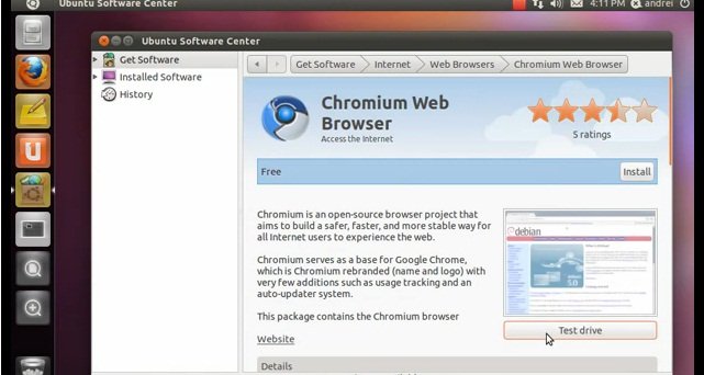 Teste drive do Ubuntu