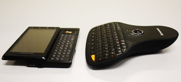 Comparação com o teclado do Motorola Milestone