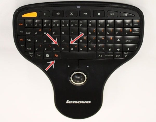 Como usar pontos e vírgulas no Lenovo Mini Wireless Keyboard N5901