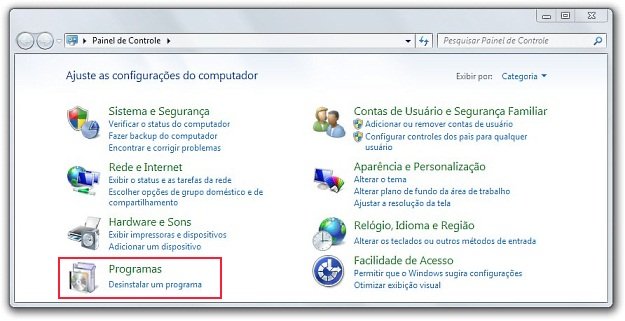 Desinstalar um programa