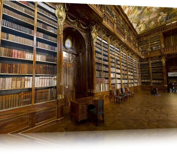 Detalhe da sala na biblioteca do monastperio de Strahov