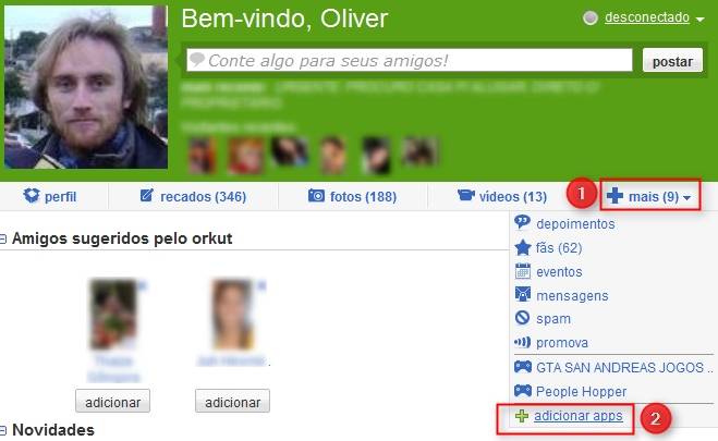 Adicionando aplicativos