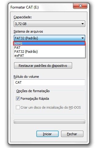 Modificando o sistema de arquivos