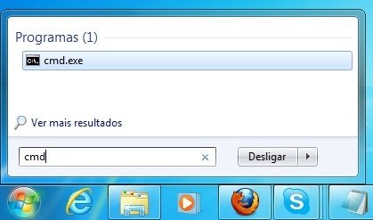 Abrindo o prompt de comando